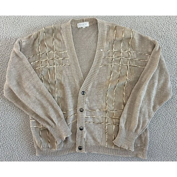 Made in Italy Linen Cardigan Womens Art to Wear Lagenlook Boho Coastal - Picture 1 of 16